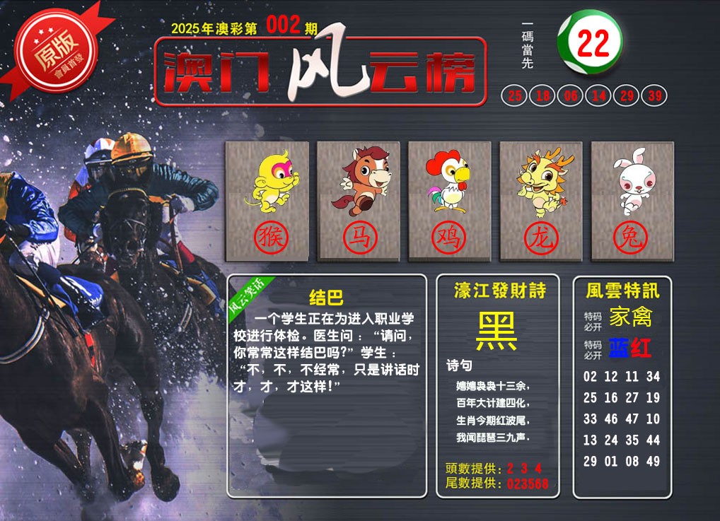 002期澳门风云榜[图]