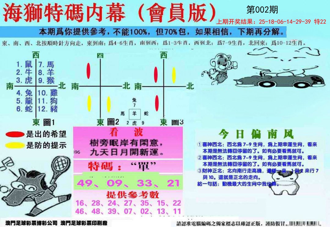 002期另版海狮特码内幕报[图]