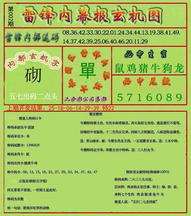 002期雷锋玄机报[图]