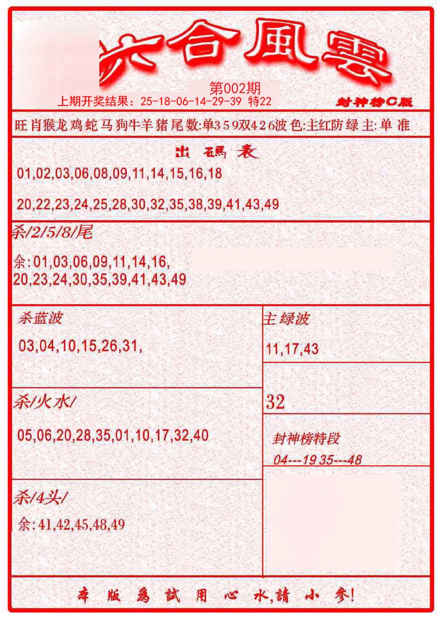 002期六合风云B[图]