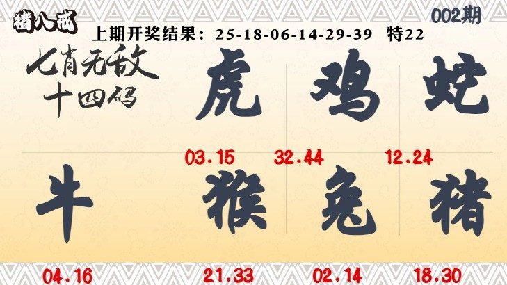 002期七肖无敌14码[图]