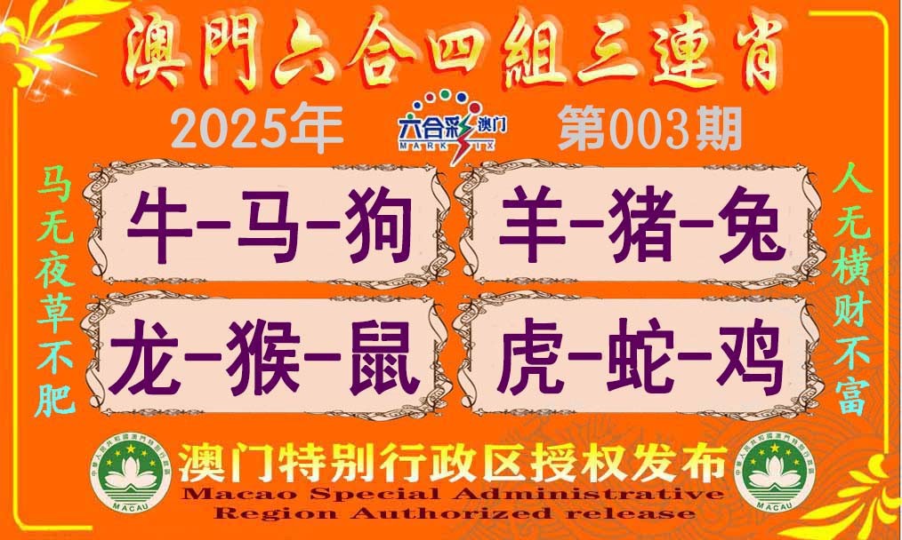 003期六合四组三连肖[图]