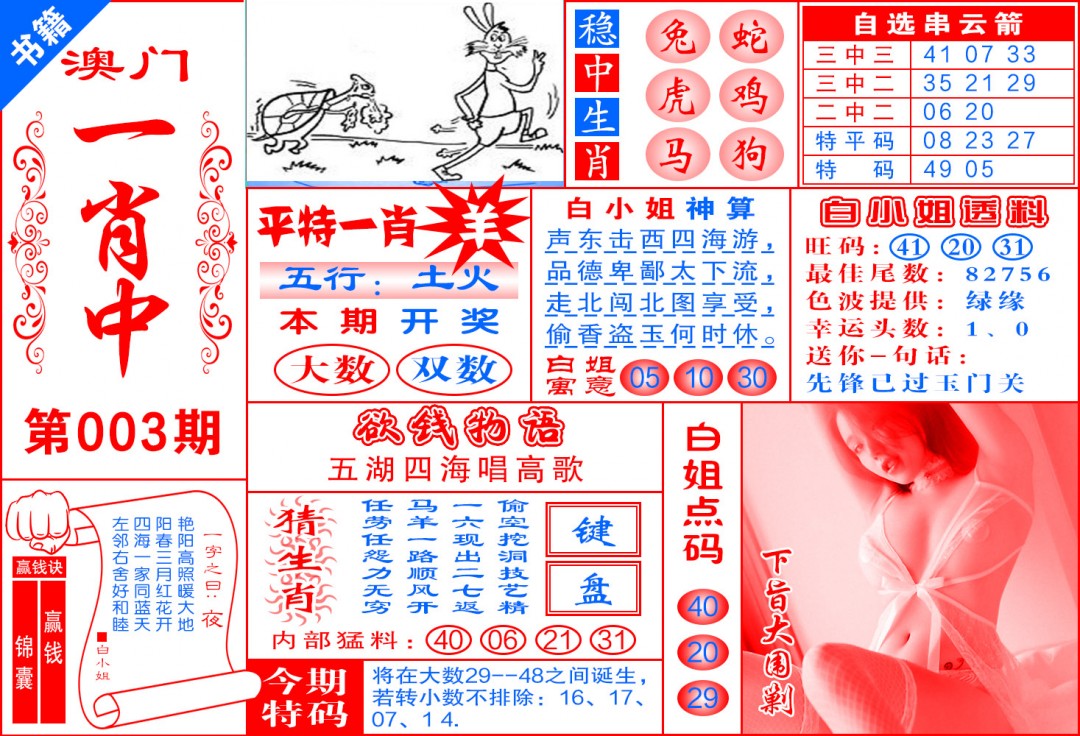 003期澳门锦囊宝典[图]