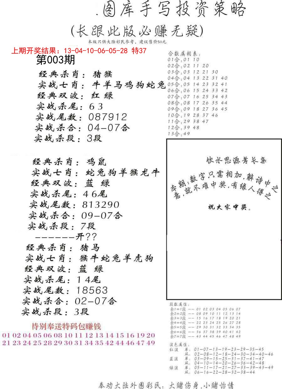 003期手写投资策略[图]