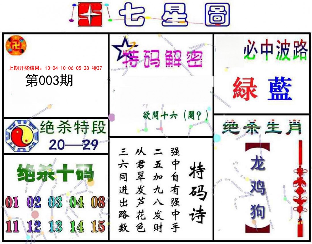 003期七星图A[图]