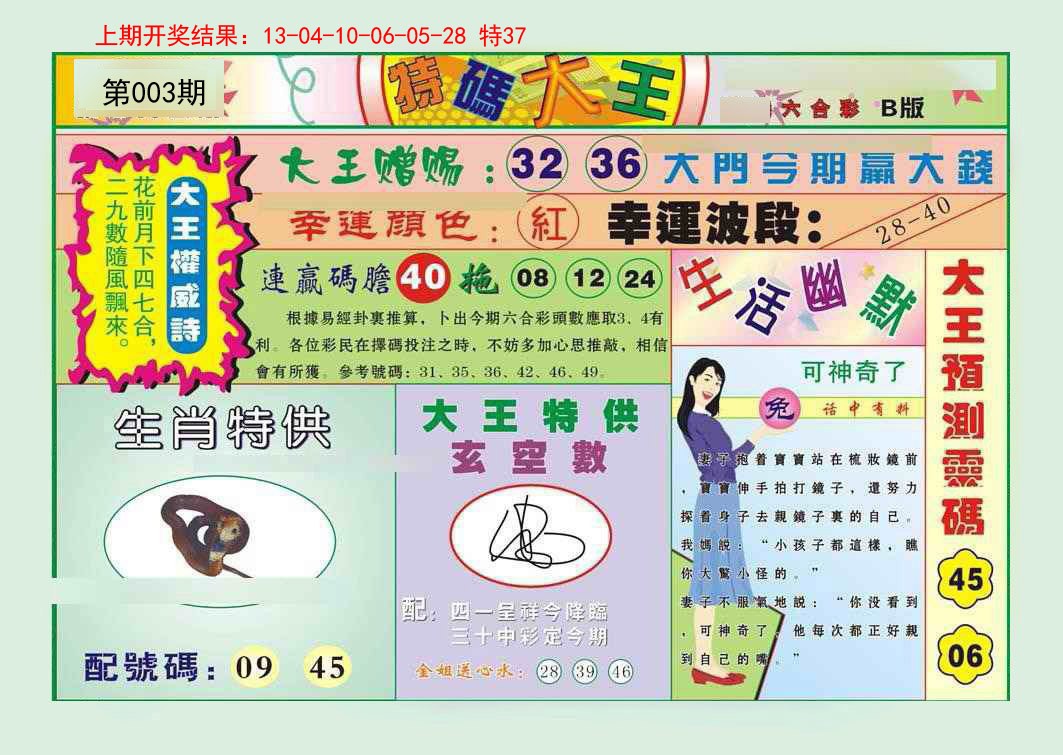 003期特码大王B[图]
