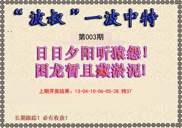 003期波叔一波中特[图]