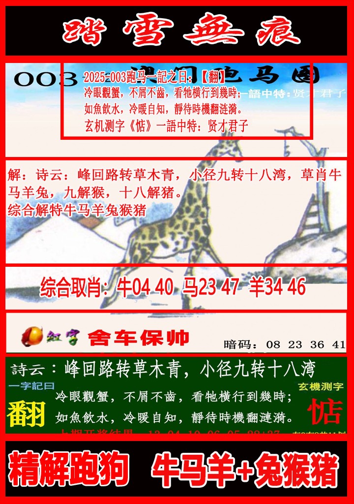 003期踏雪无痕跑马图[图]
