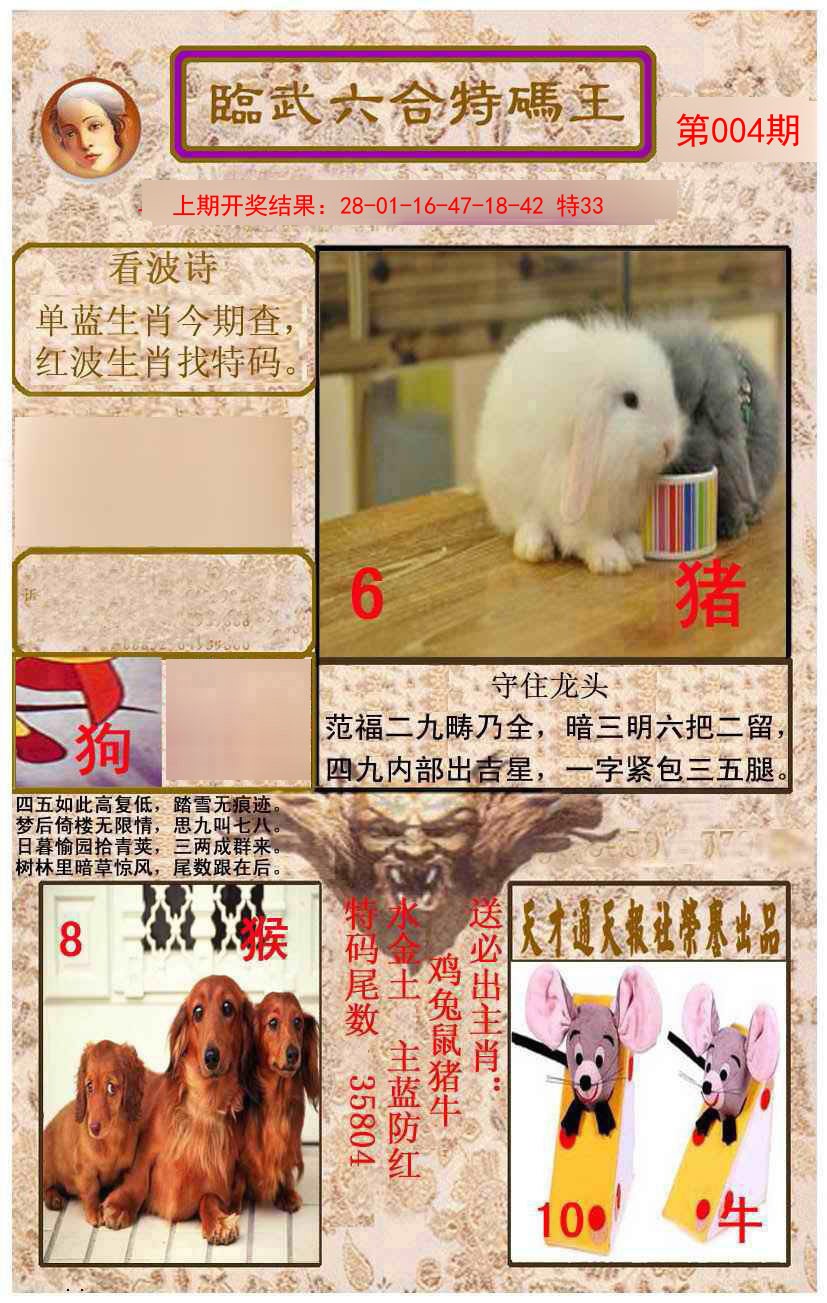 004期临武六合特码王[图]