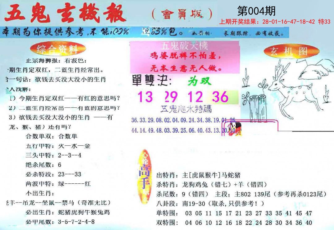 004期新五鬼玄机[图]