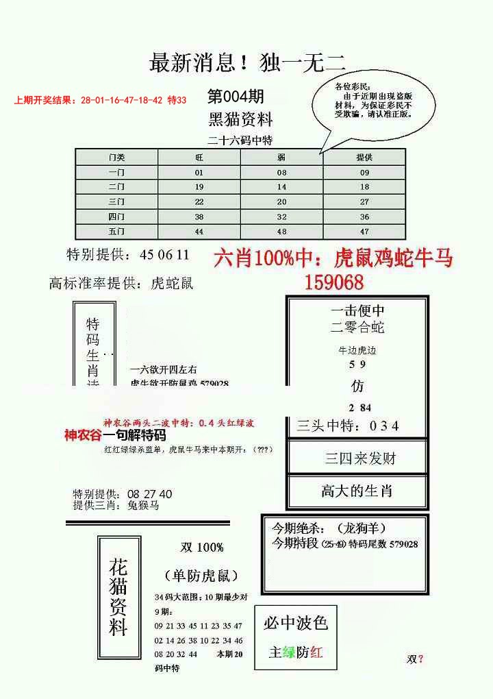 004期独一无二(正)[图]
