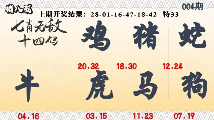 004期七肖无敌14码[图]