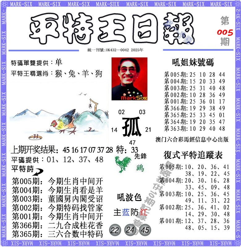 005期平特王日报[图]