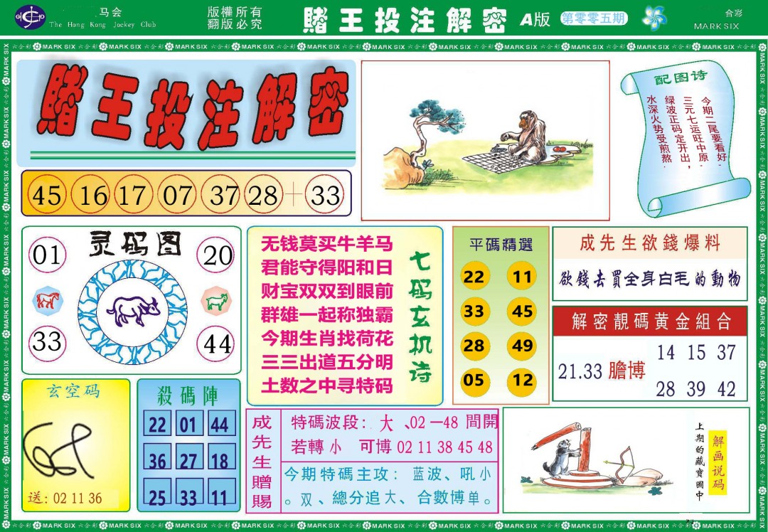005期赌王投注解密[图]