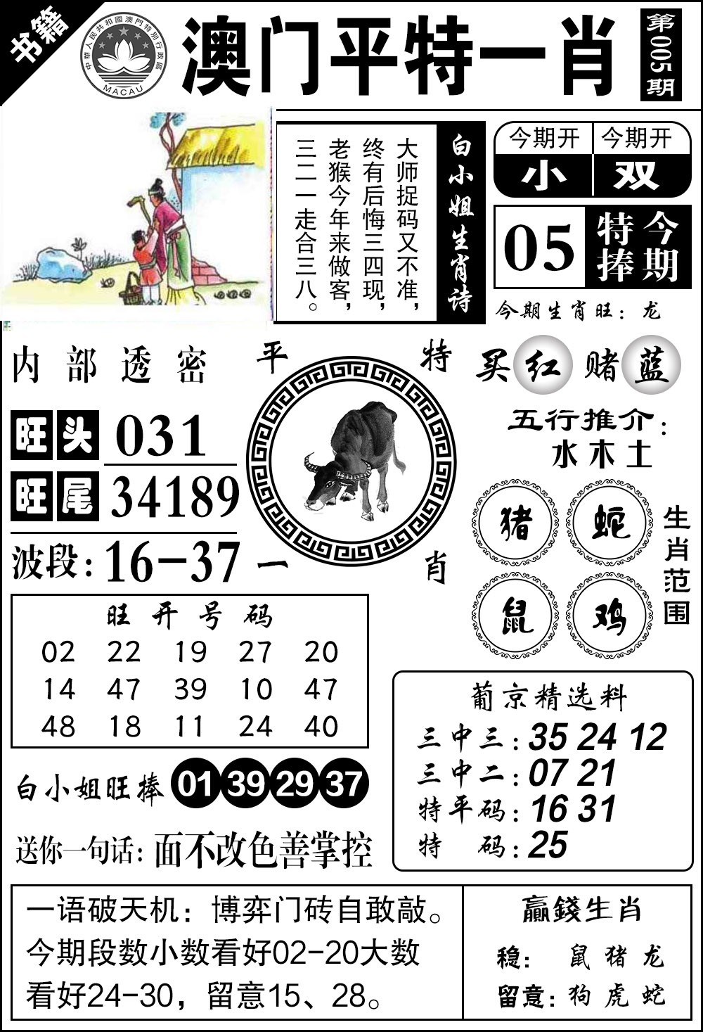 005期澳门内部透密[图]