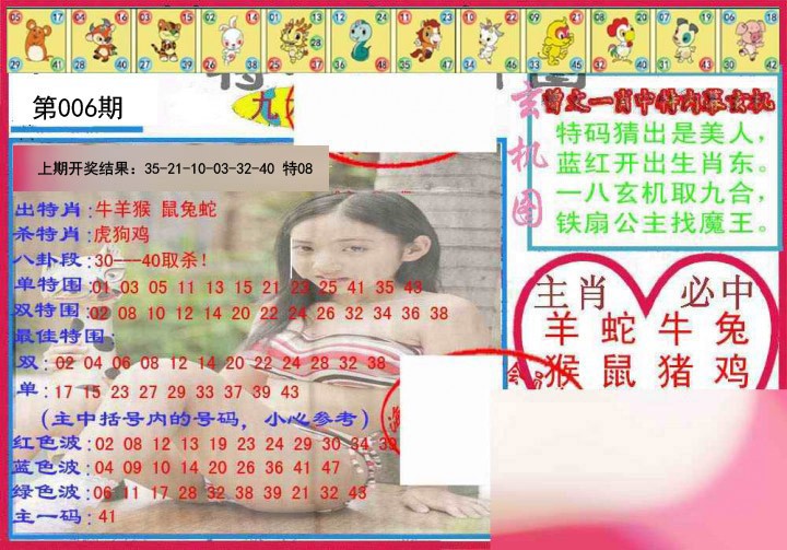 006期特码生肖图[图]
