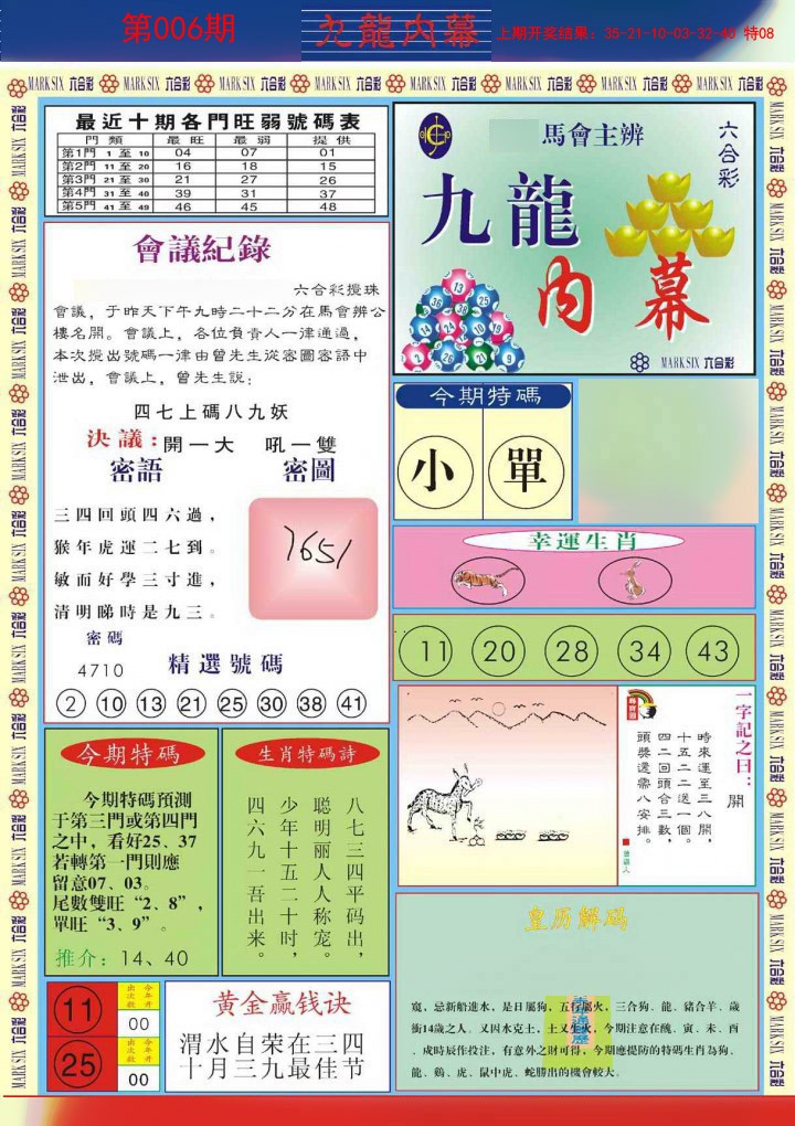 006期九龙内幕A[图]