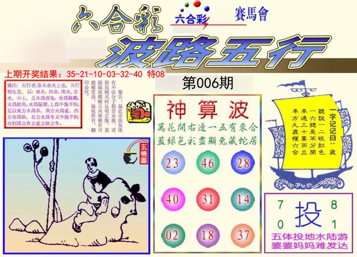 006期波路五行[图]