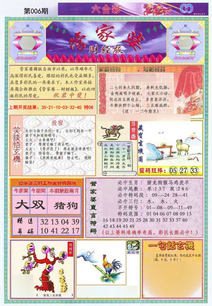 006期管家婆财经版[图]