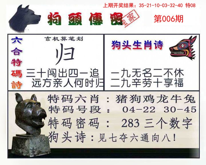 006期狗头传密[图]