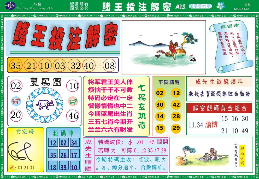 006期赌王投注解密[图]