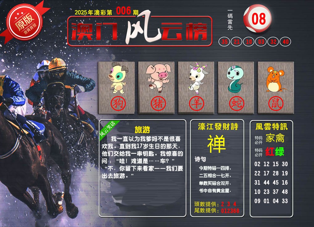 006期澳门风云榜[图]