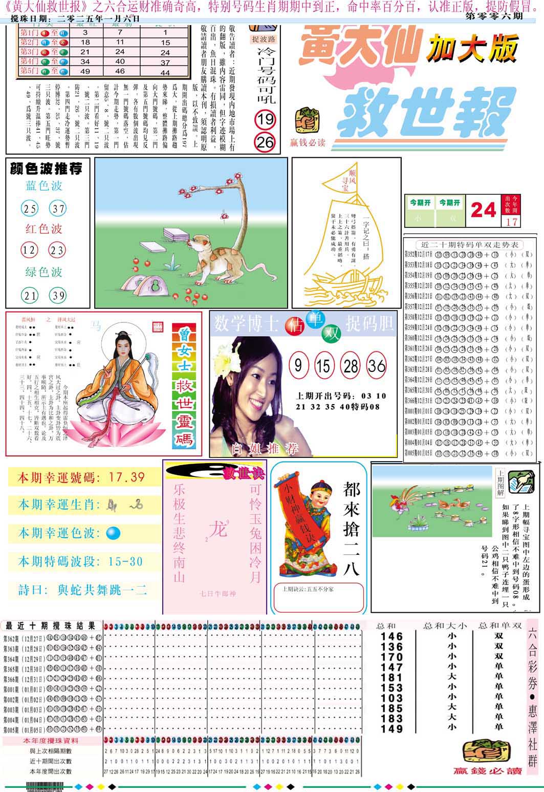 006期黄大仙救世A加大版[图]