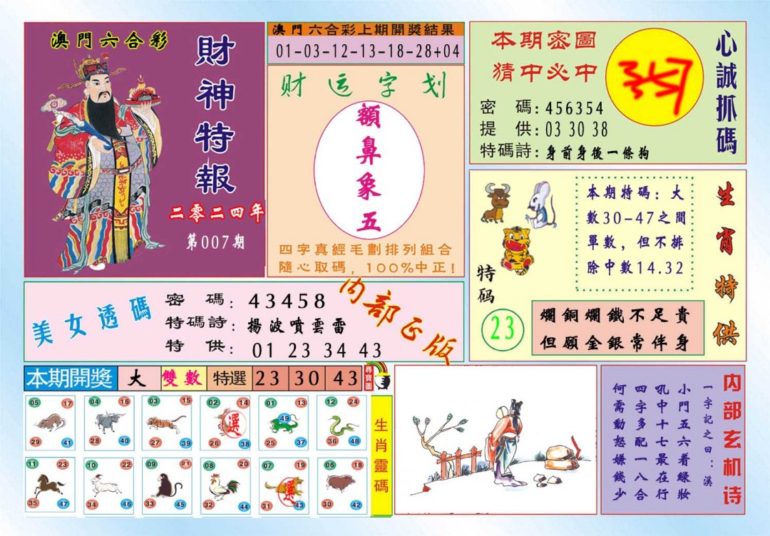 007期财神特报[图]