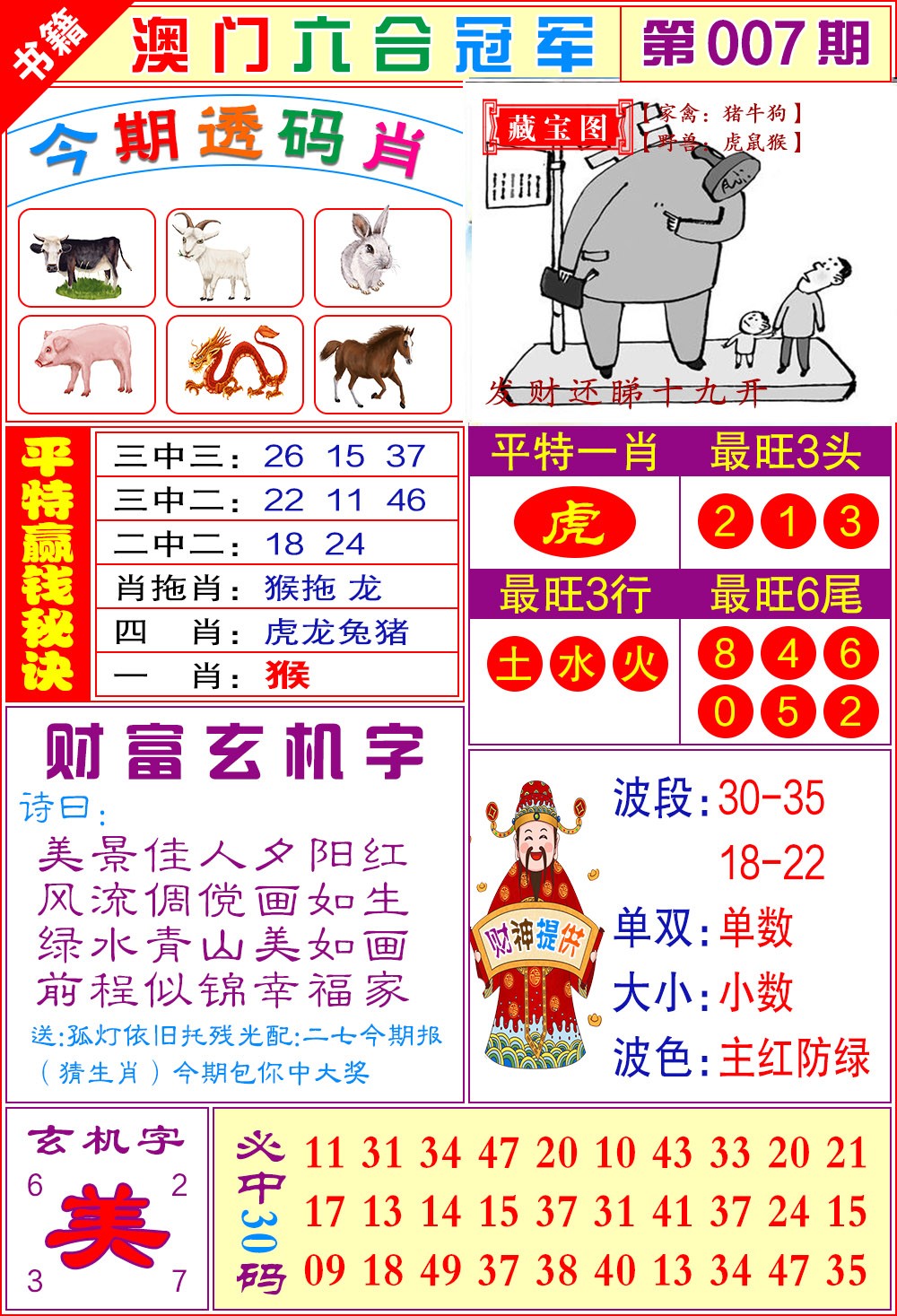 007期澳门六合冠军[图]