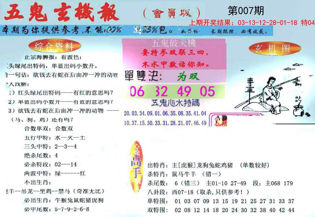 007期新五鬼玄机[图]