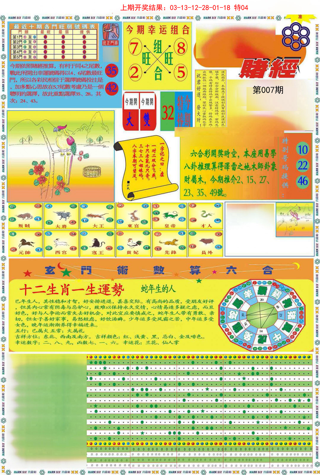 007期九龍赌经A(推荐)[图]