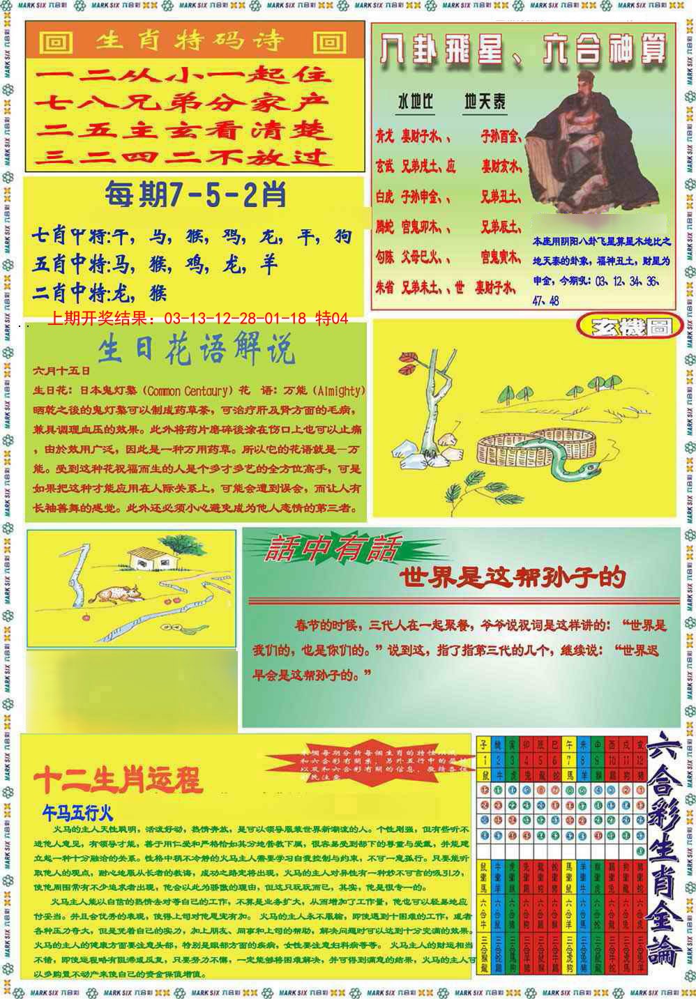 007期九龍马经B(推荐)[图]