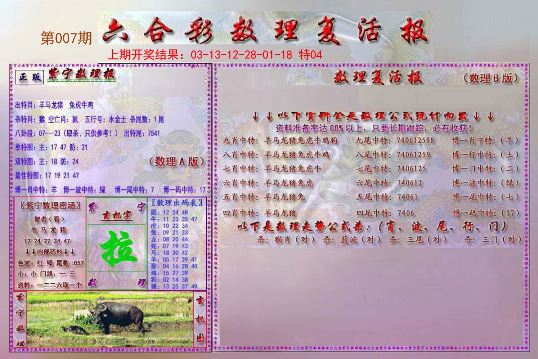 007期数理复活报[图]