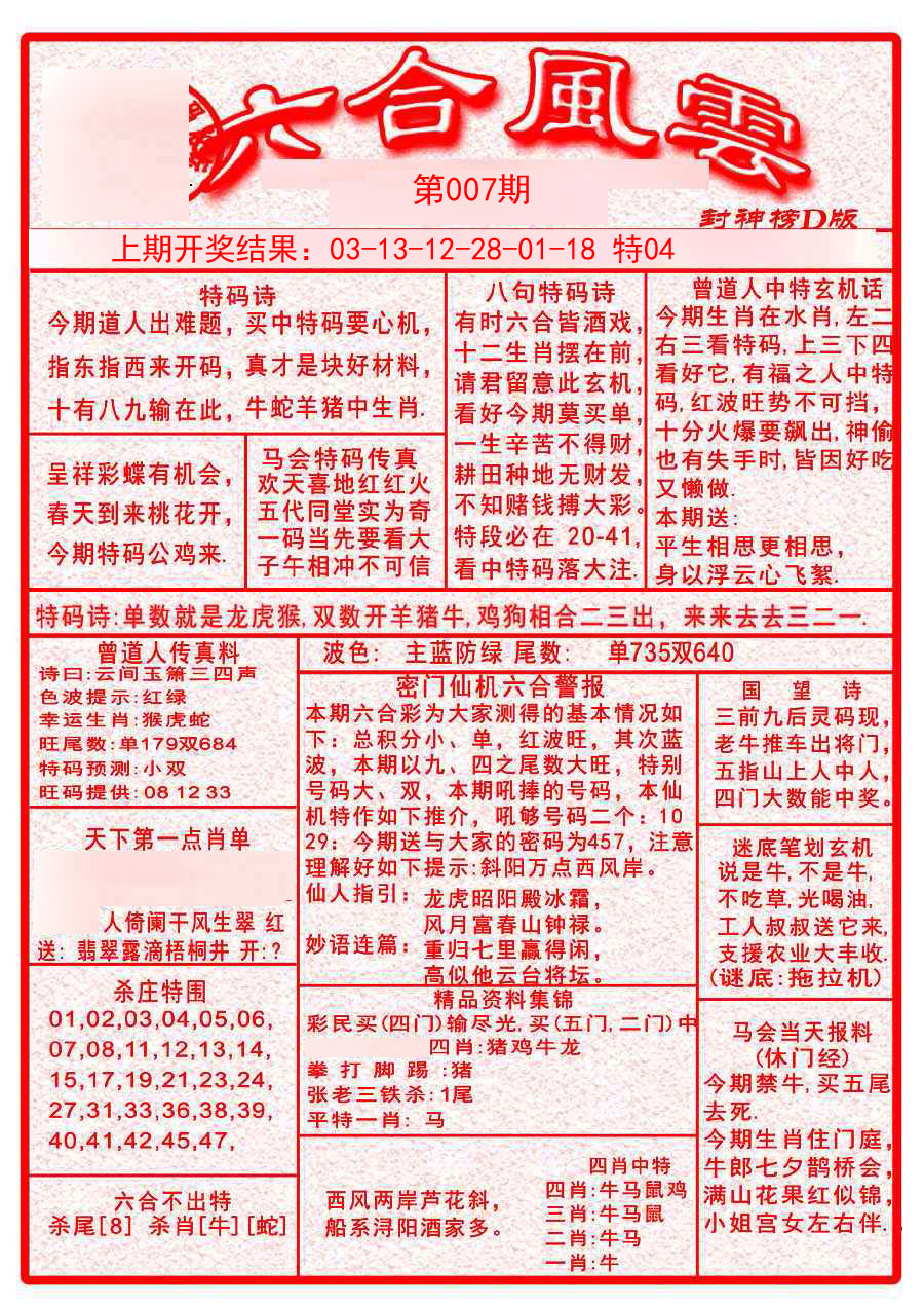 007期六合风云A[图]