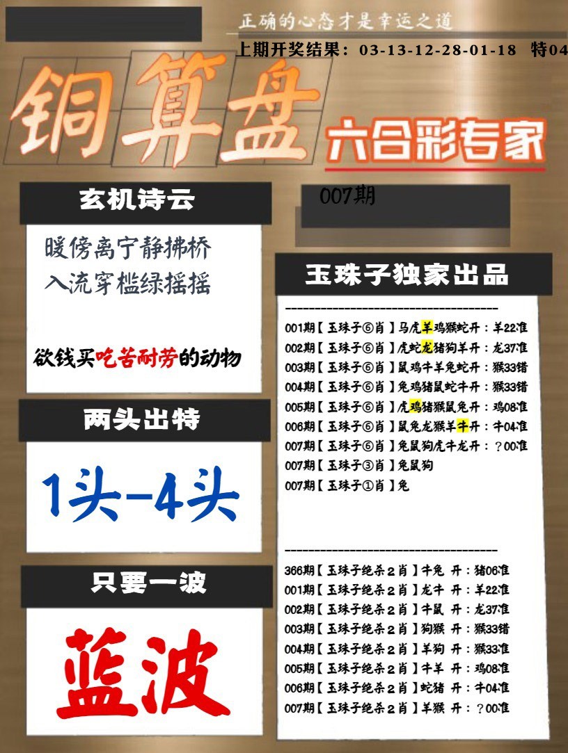 007期白小姐心水[图]