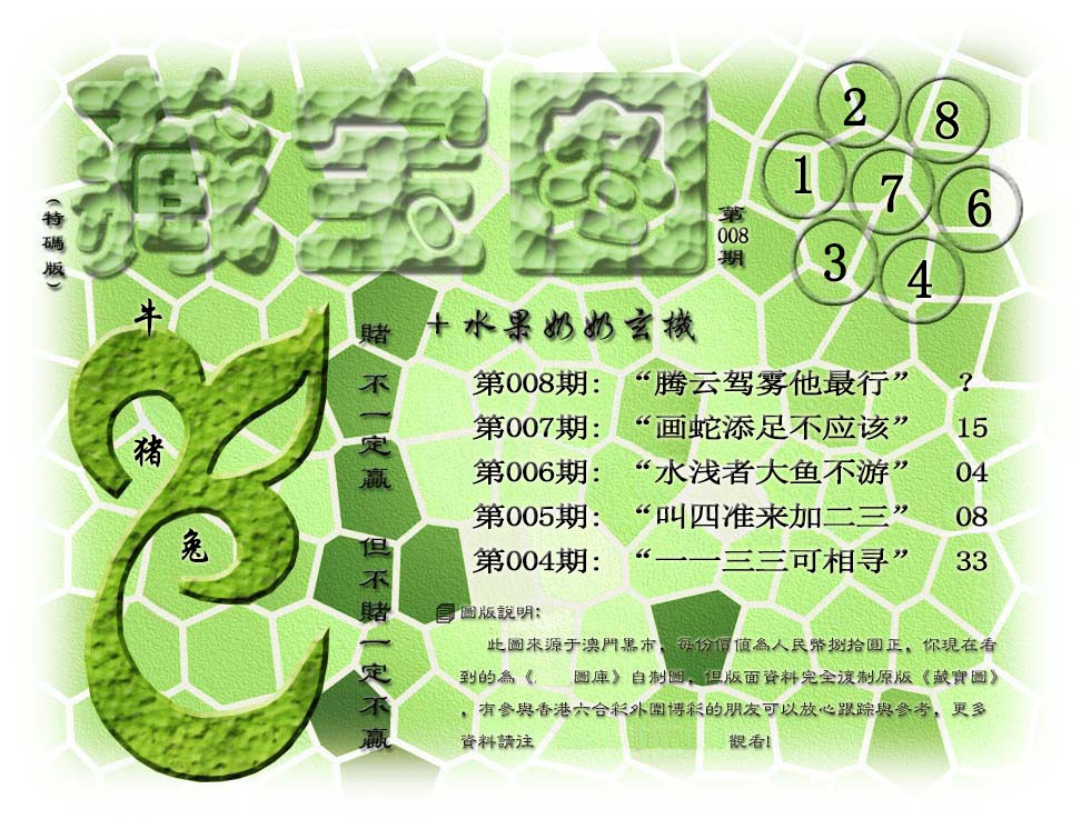 008期(水果奶奶藏宝图)正版[图]