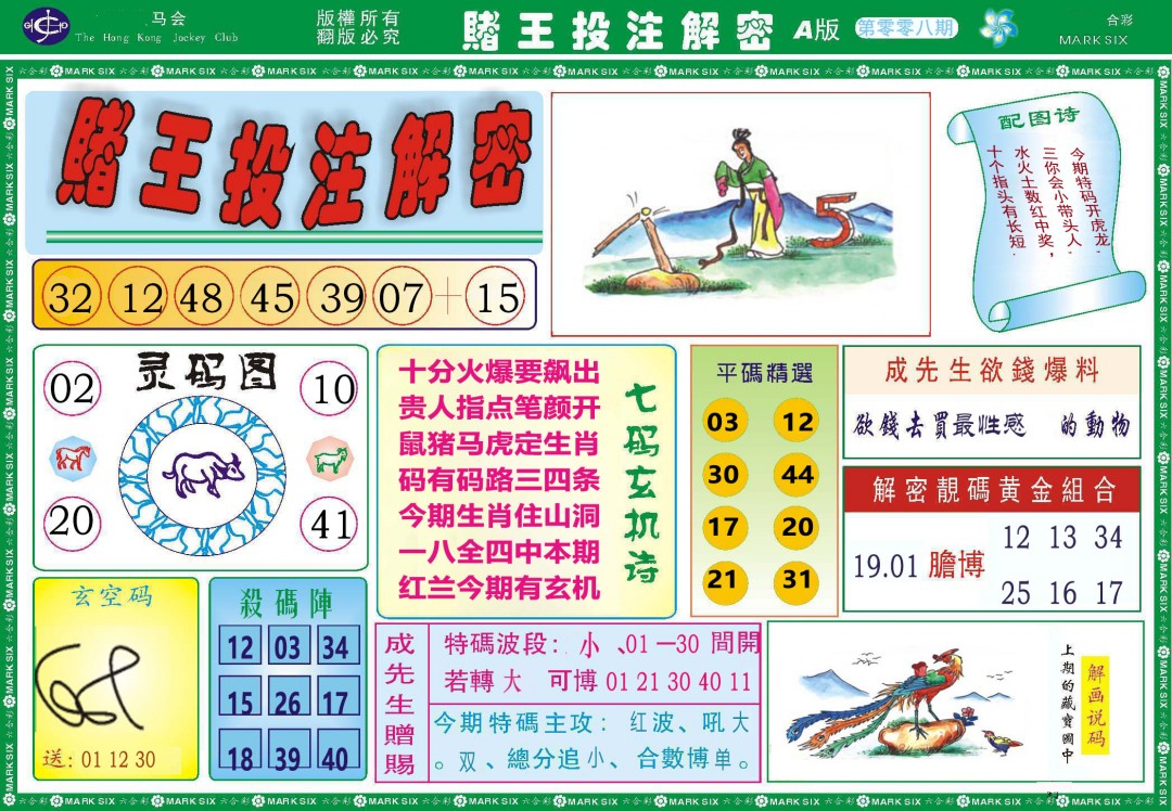 008期赌王投注解密[图]