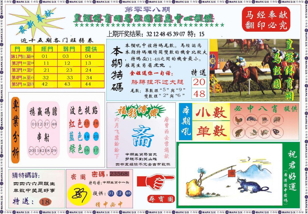008期体育网马经图[图]