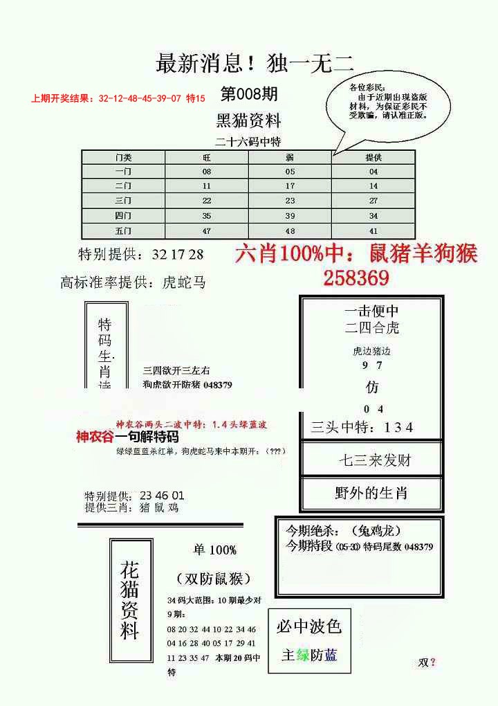 008期独一无二(正)[图]