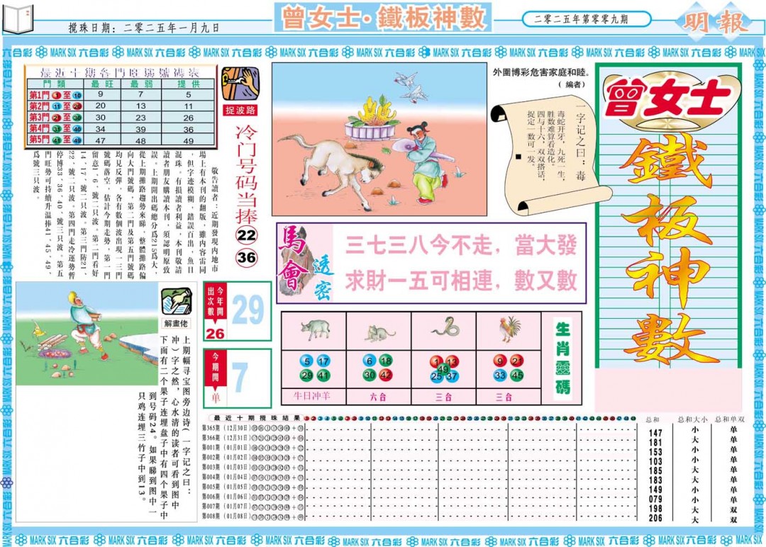 009期曾女士铁板神数A[图]