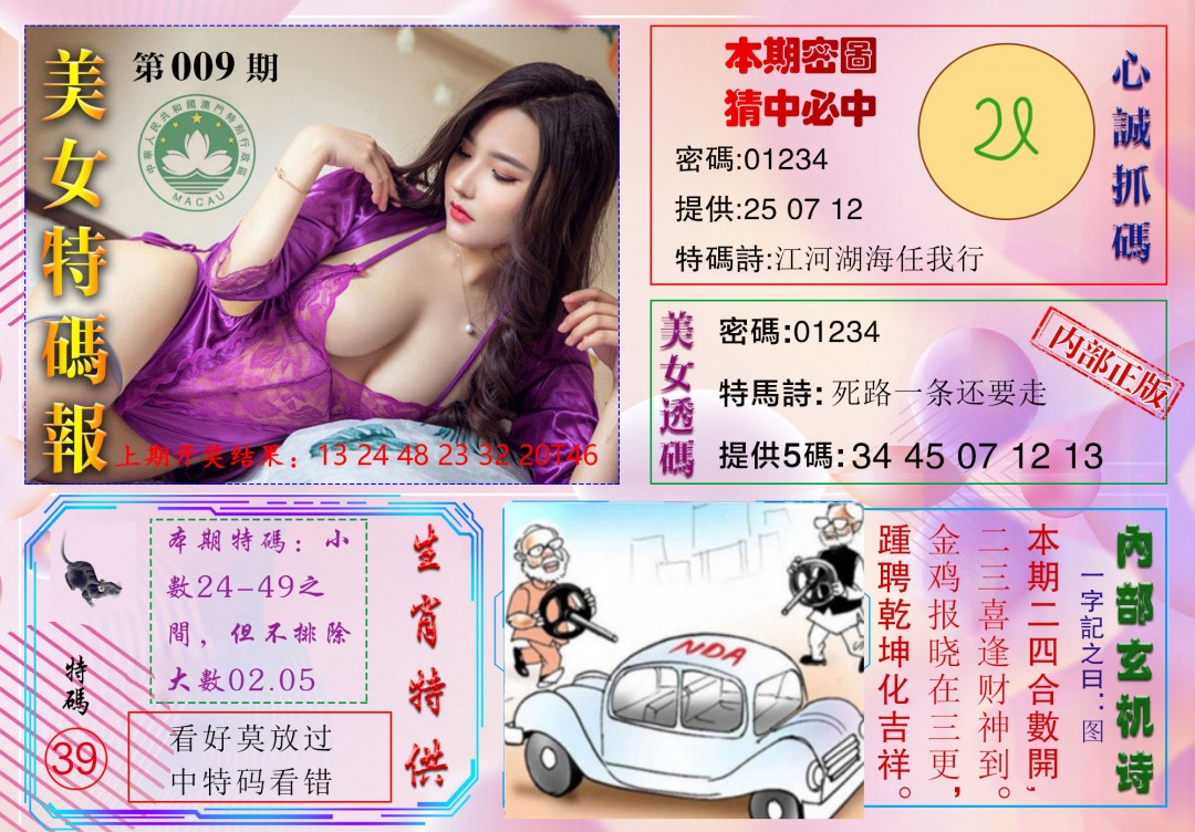009期美女特码报[图]