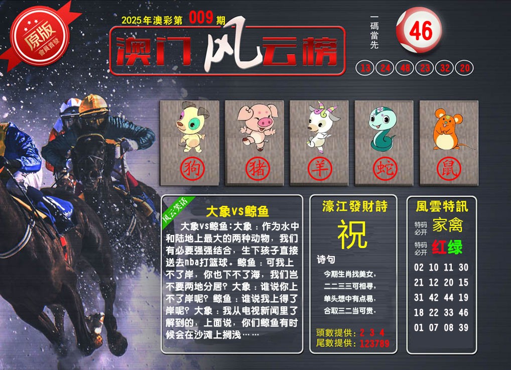 009期澳门风云榜[图]