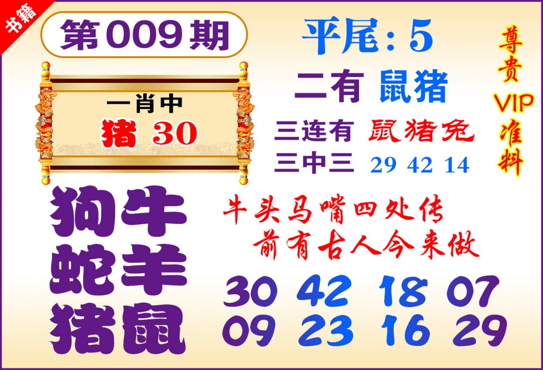 009期澳门九龙天书[图]