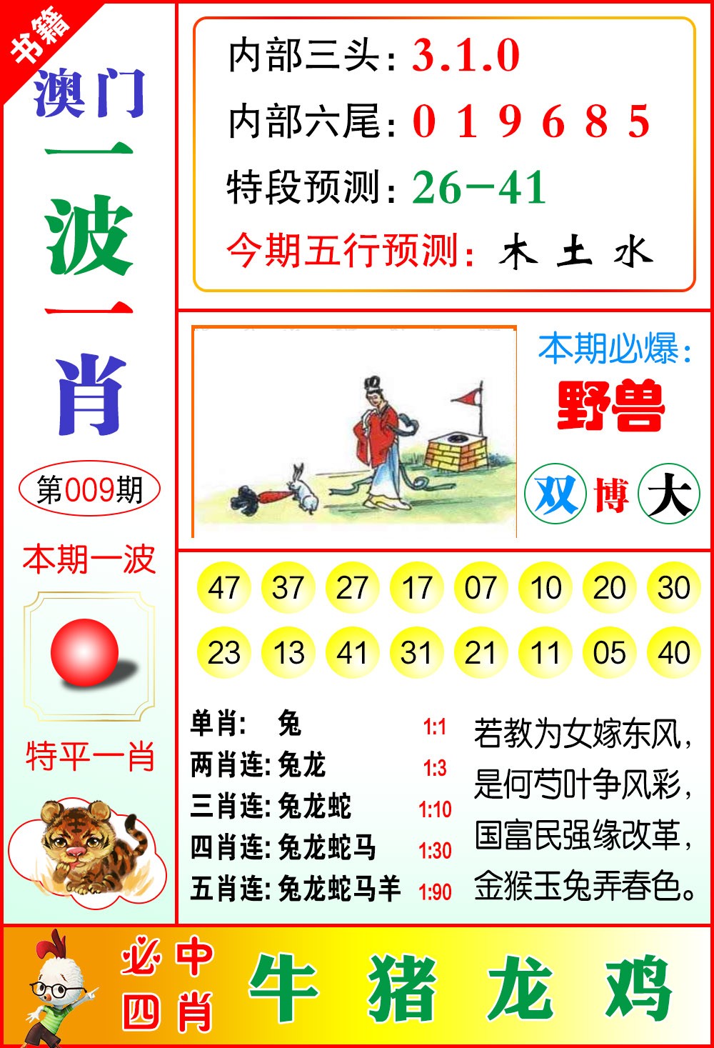 009期澳门一波一肖[图]