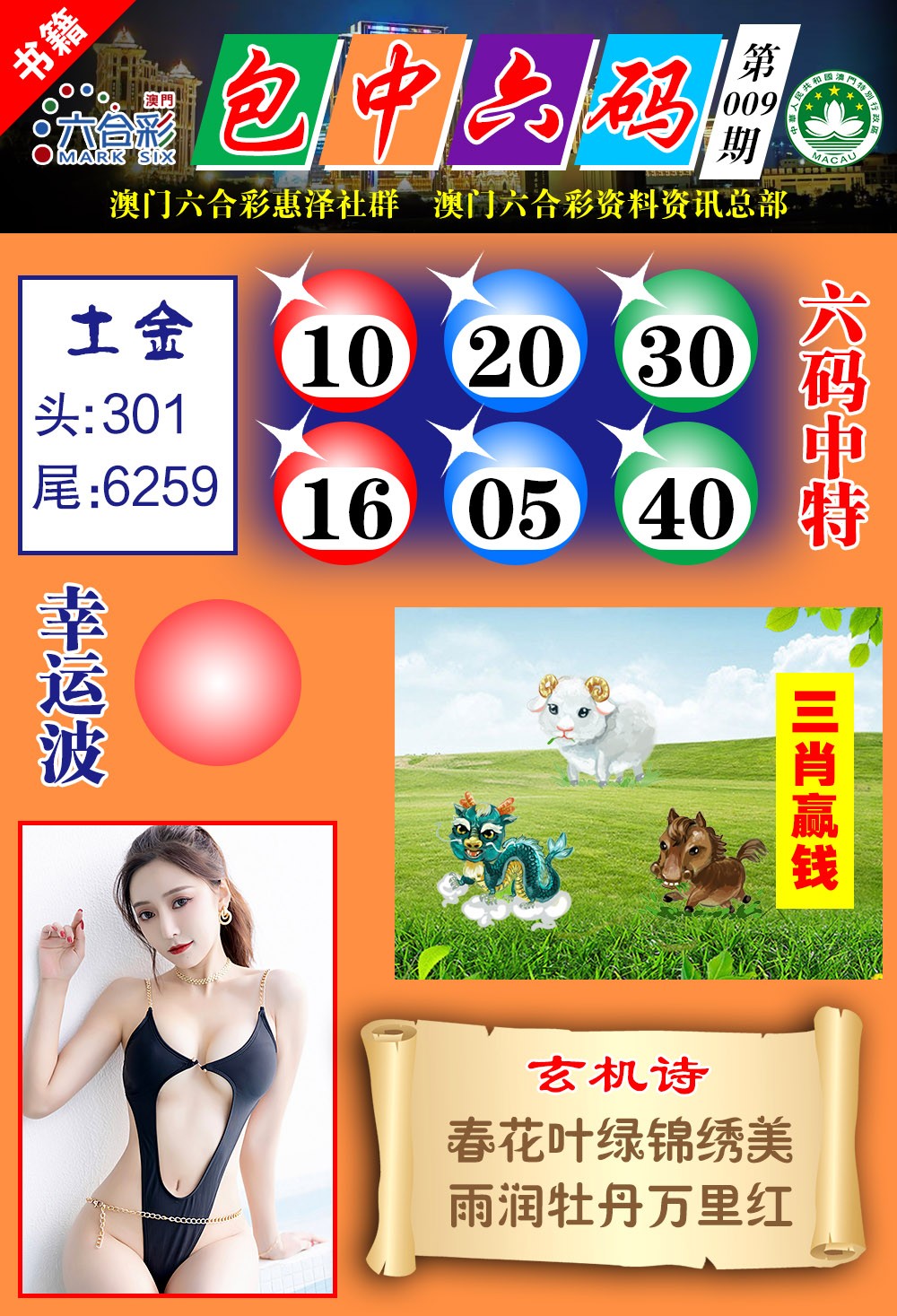 009期澳门包中六码[图]