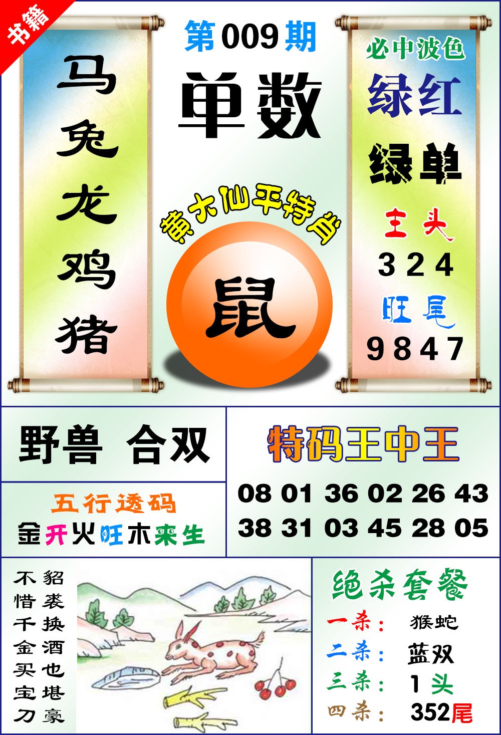 009期澳门平特王中正[图]