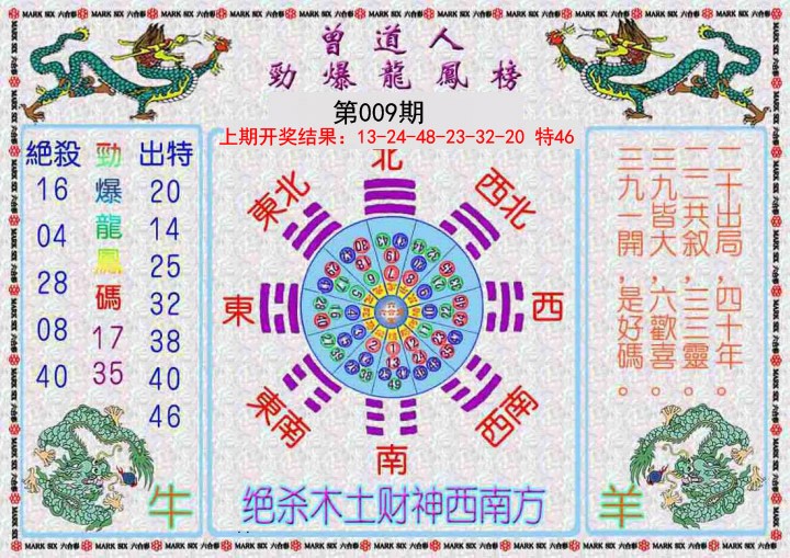 009期曾道人劲爆龙凤榜[图]