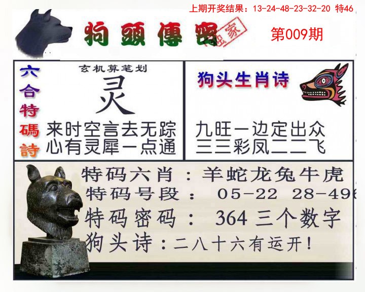 009期狗头传密[图]