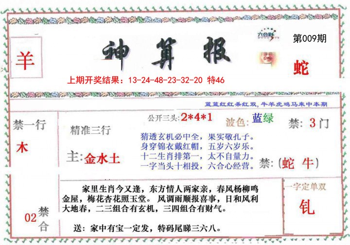 009期神算報[图]