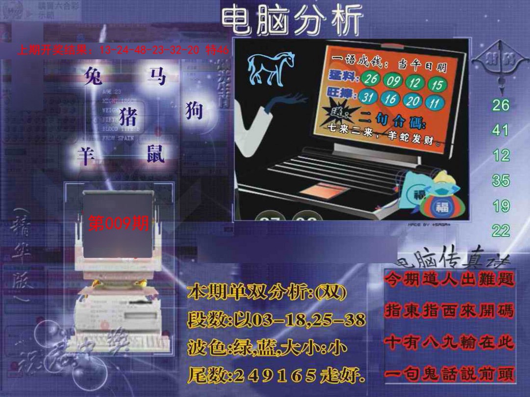 009期正版电脑分析贴士報[图]